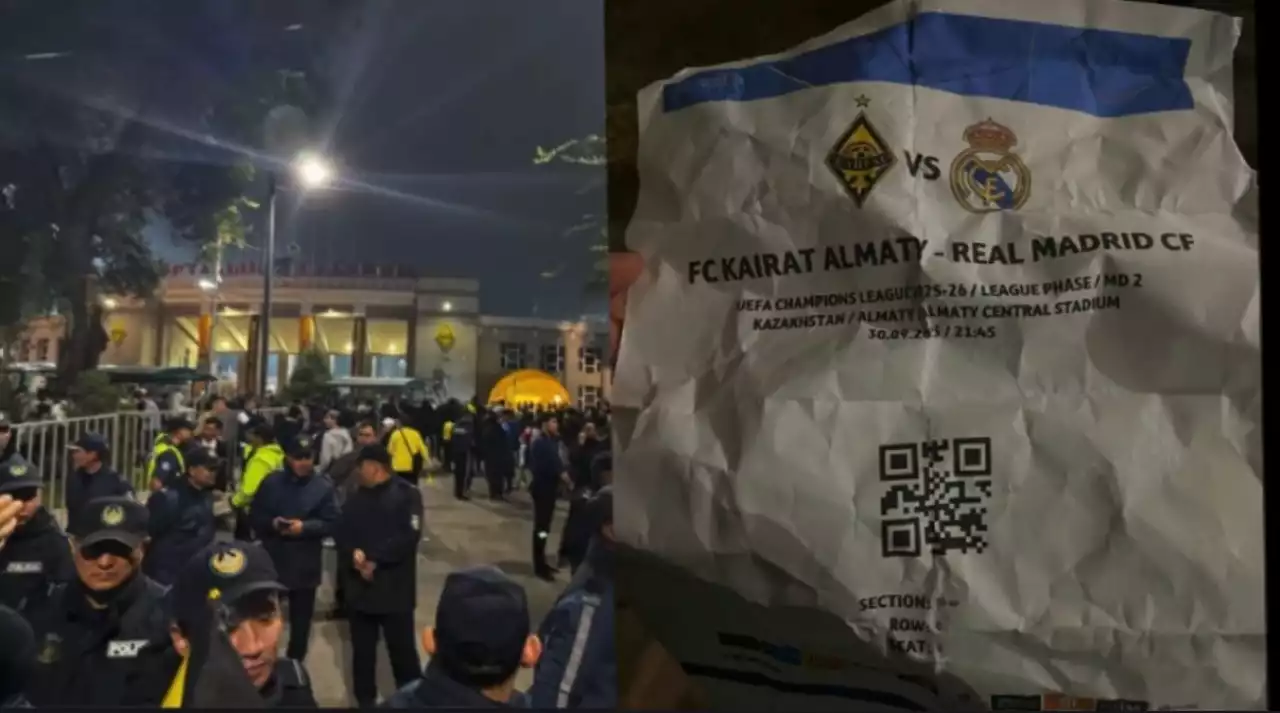 «Қайрат» – «Реал» матчы: жанкүйерлер билетпен кіре алмай қалғанын айтып наразы болды