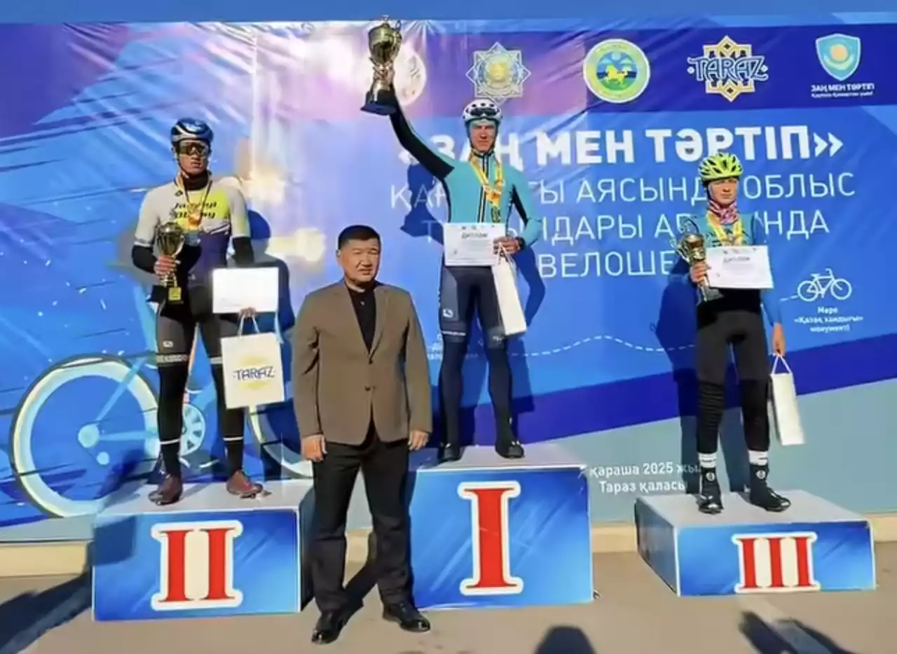 Таразда «Заң мен тәртіп» қағидаты аясында велошеру өтті