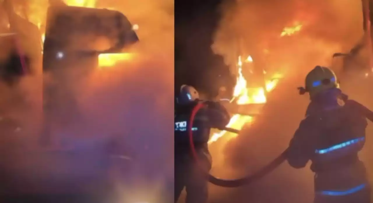 Жамбыл облысында жүк көлігі отқа оранды