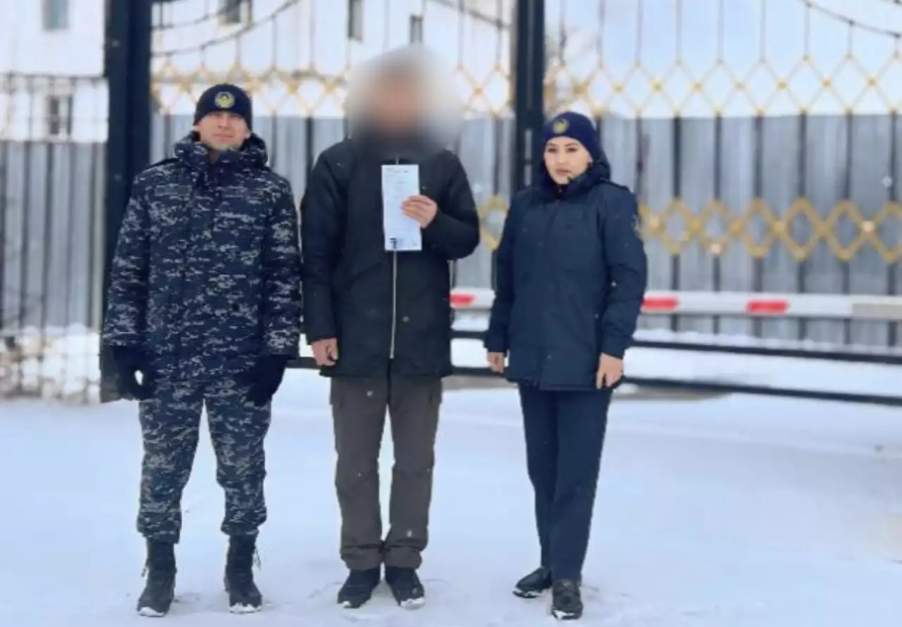 Тараздағы түзеу мекемесінен жергілікті азамат босап шықты